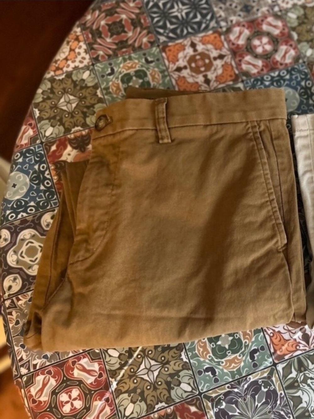 Old Navy Built-In Flex Straight Chino Pants Men's 32x32 khaki (dark)